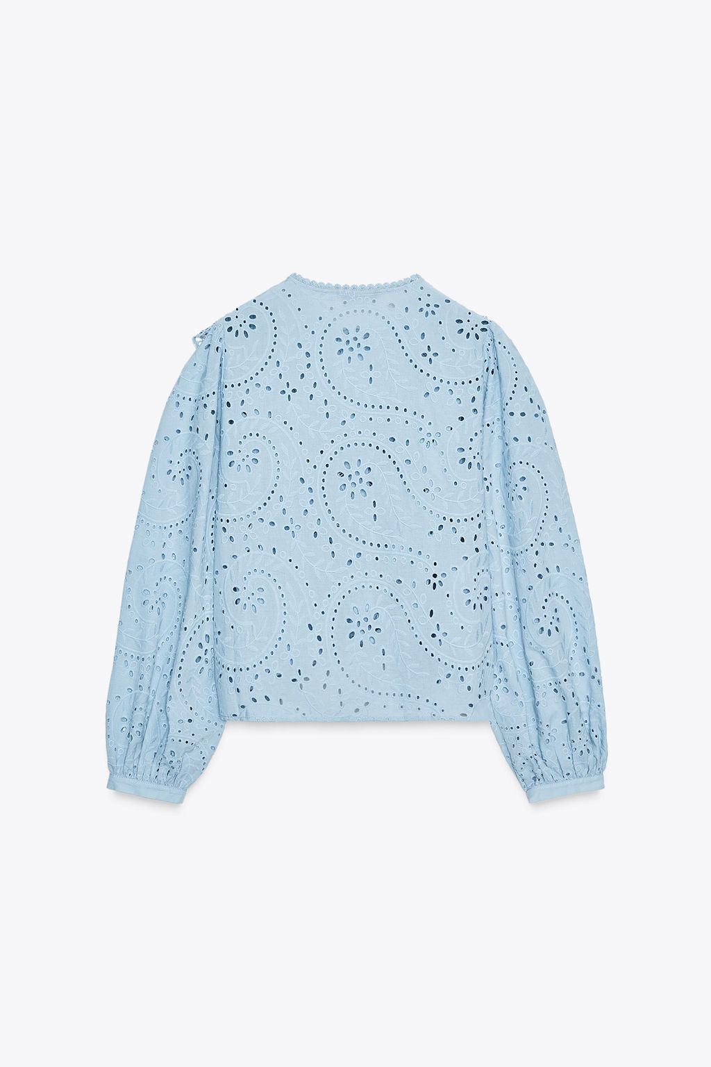 SHIRT WITH CUTWORK EMBROIDERY - Zara фото 8