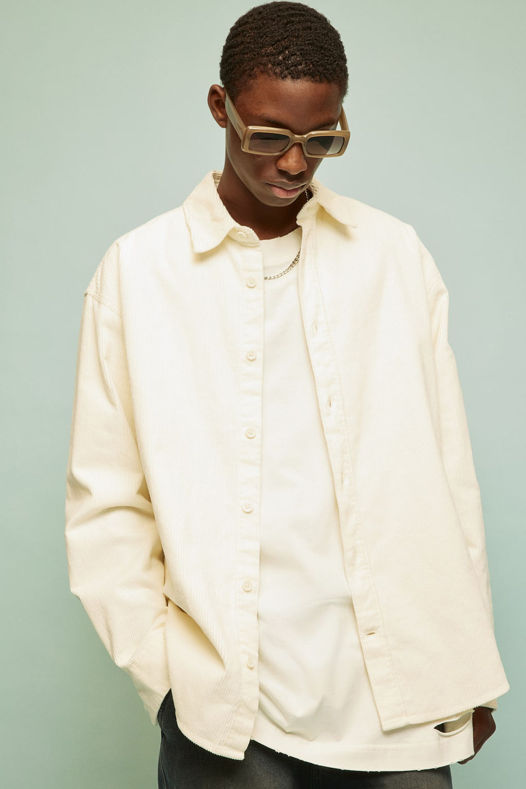 Camisa de pana Loose Fit - H&m фото 2