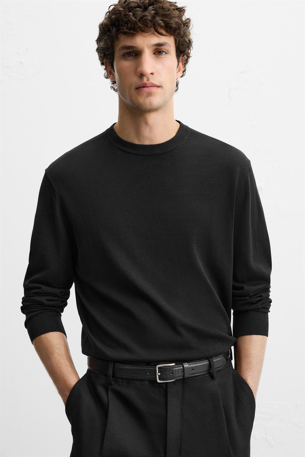 COTTON AND SILK SWEATER - Zara фото 12