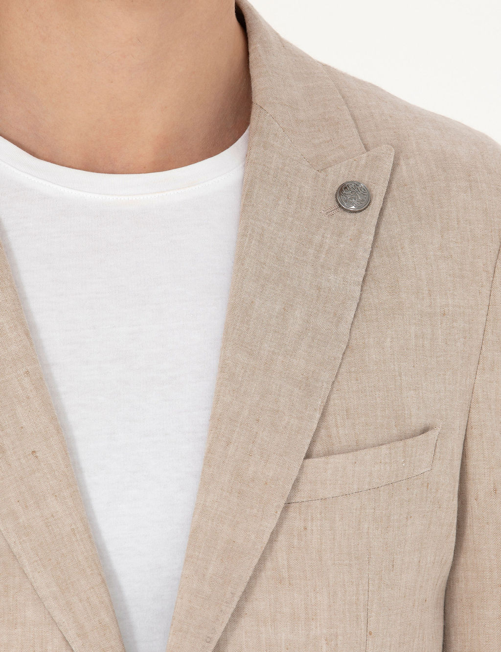 A__k Kahverengi Ekstra Slim Fit Keten Kar___ml_ Tak_m Elbise