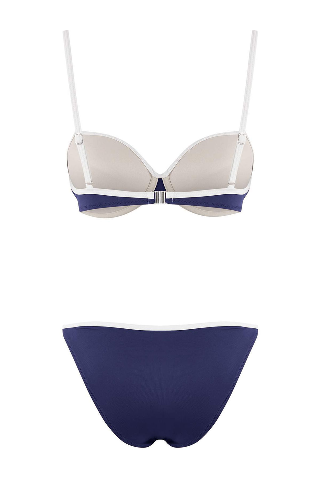 Koyu Lacivert Renk Bloklu Balconette Kapl? Normal Bel Brazilian Bikini Tak?m? TBESS26BT00016 - Trendyolmilla фото 6