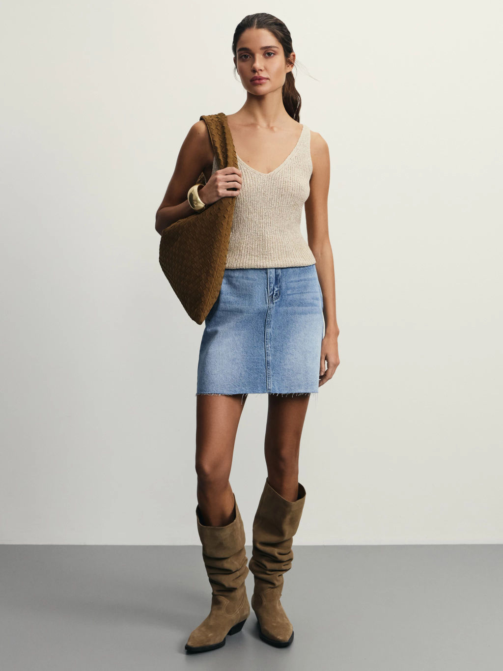 Джинсовая юбка мини / Zarina  фото 2