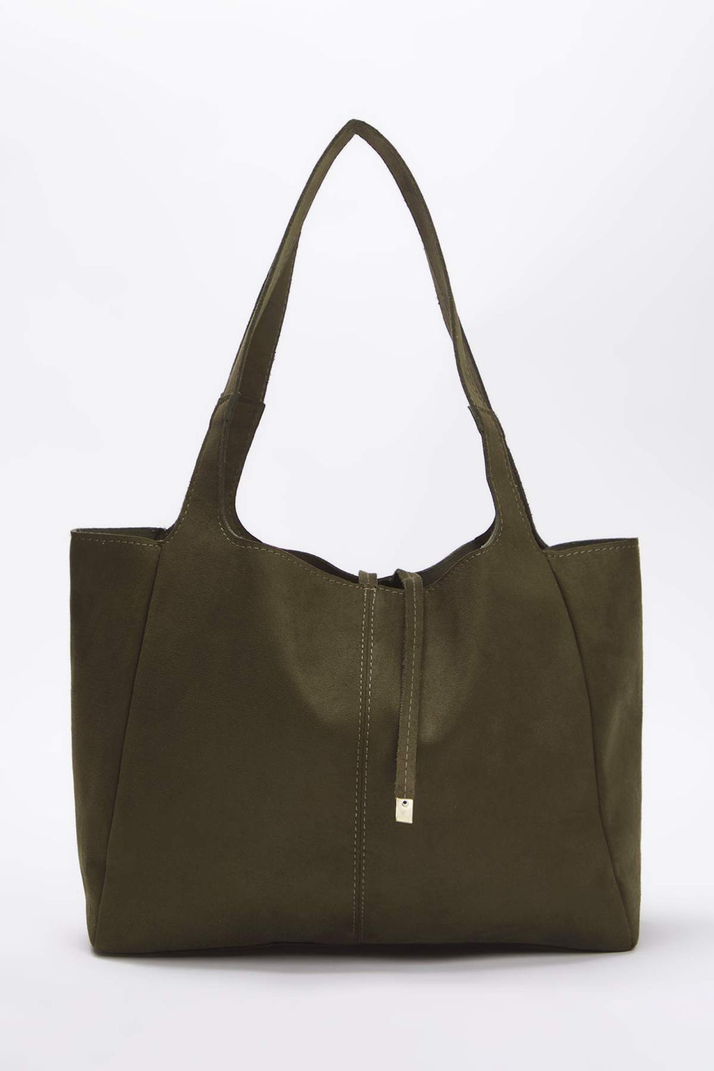 Haki Suet Baglama Detayl? Midi Kad?n Tote Omuz Canta TAKAW26OC00025 - Trendyolmilla фото 3