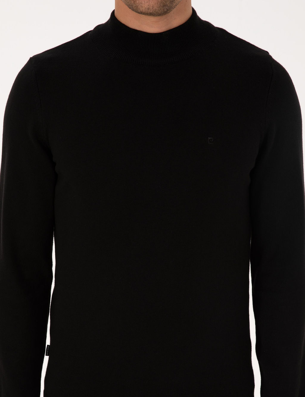 Siyah Slim Fit Yar_m Bal_k__ Yaka Basic Triko Kazak - Pierre cardin фото 6