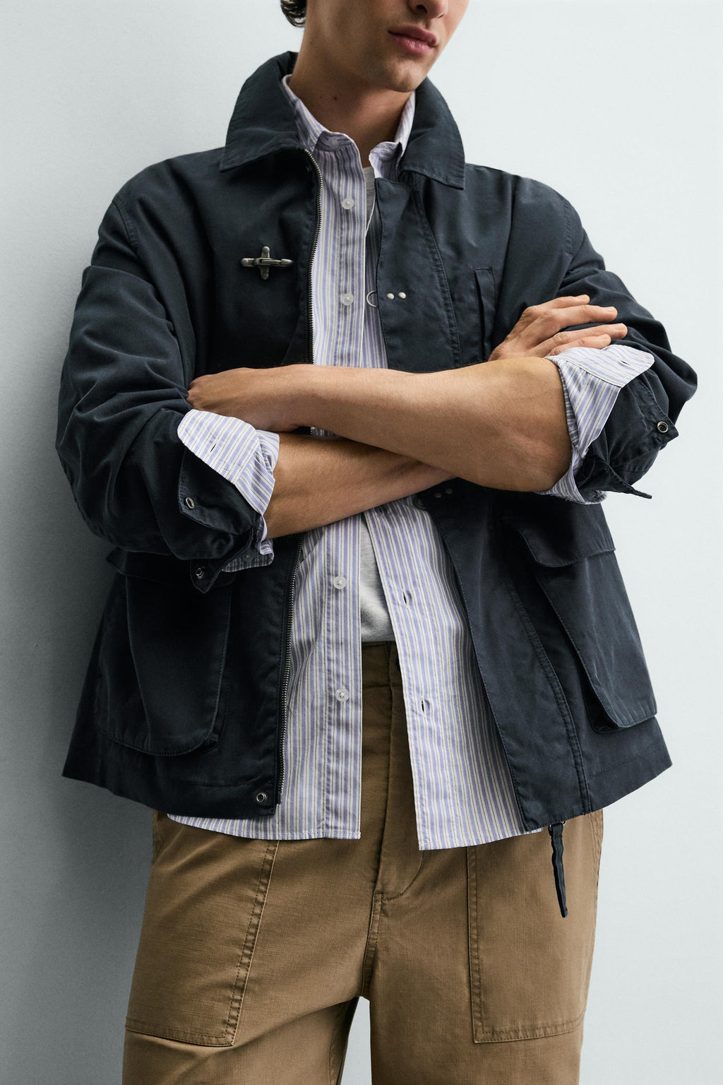 RELAXED FIT PARKA WITH FIREMAN CLASPS - Zara фото 15