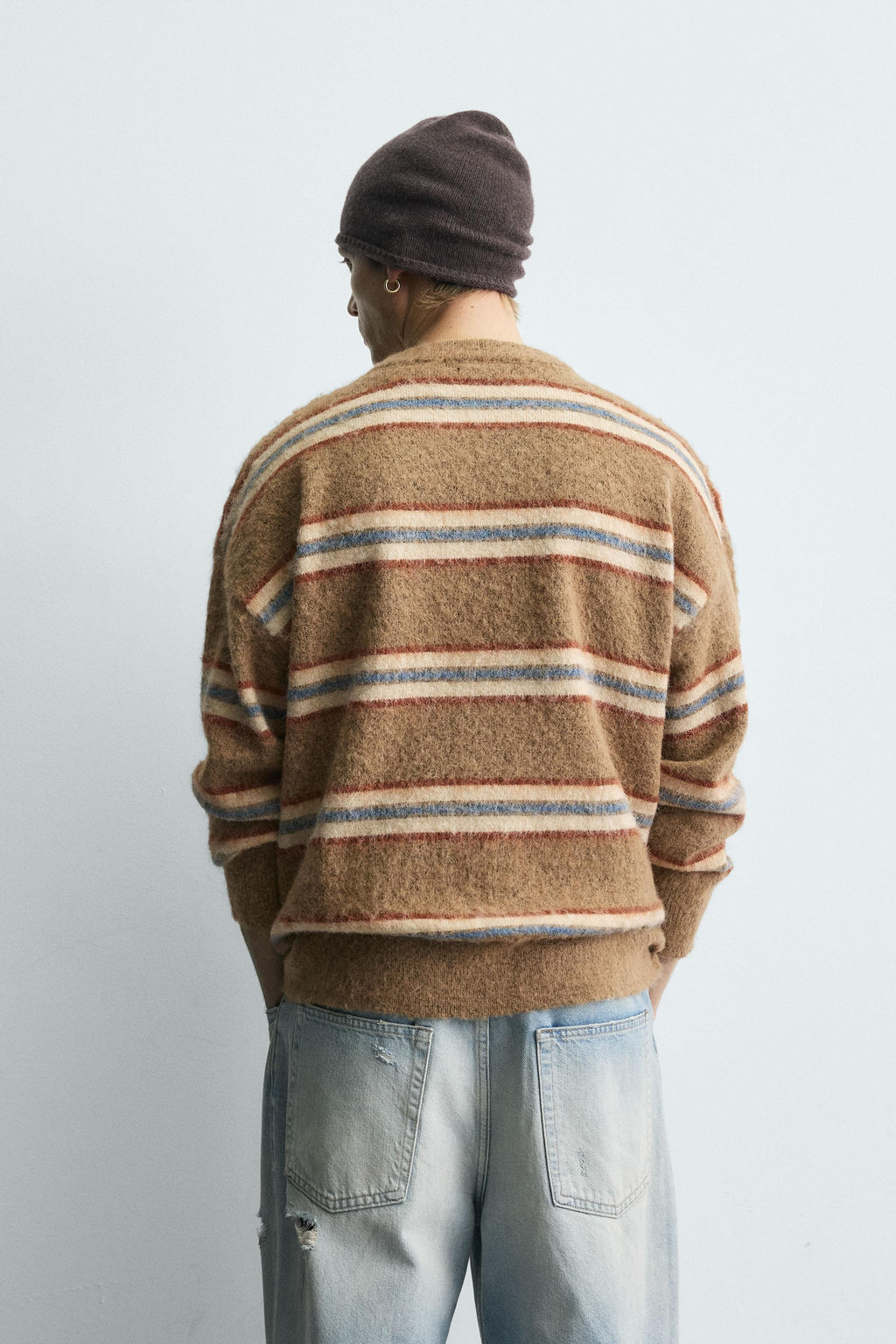 BRUSHED JACQUARD STRIPED JUMPER - Zara фото 5