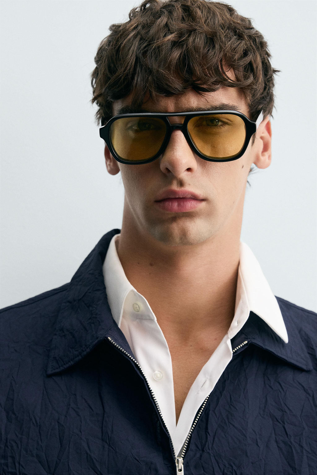 CREASED-EFFECT ZIP-UP SHIRT - Zara фото 6