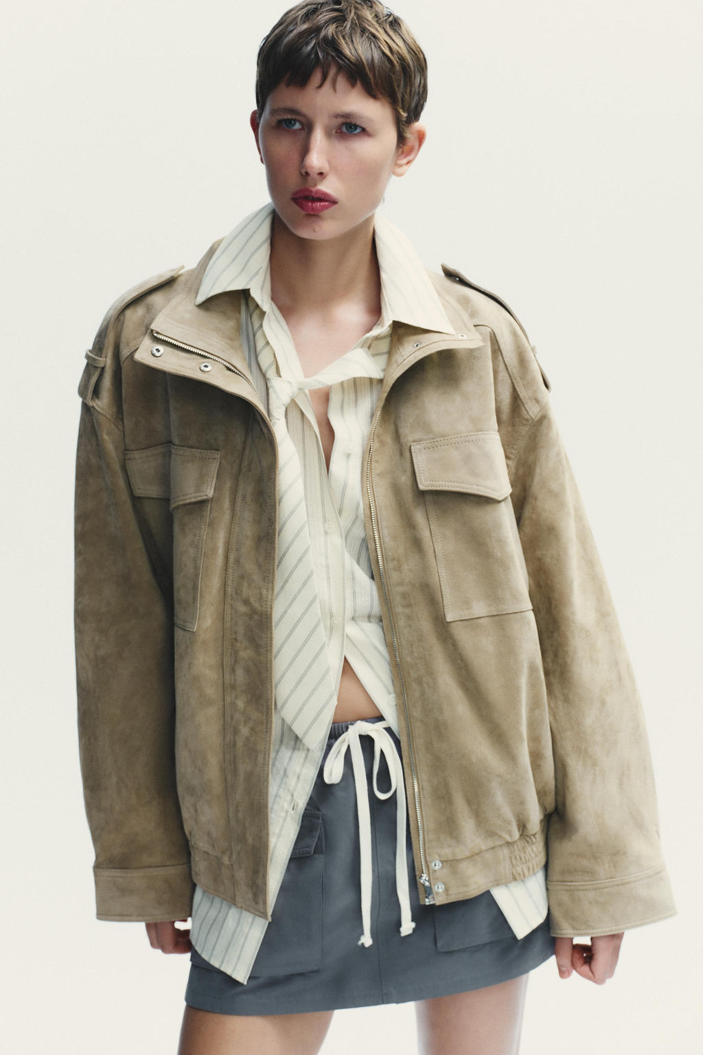 SUEDE LEATHER JACKET - Zara фото 8