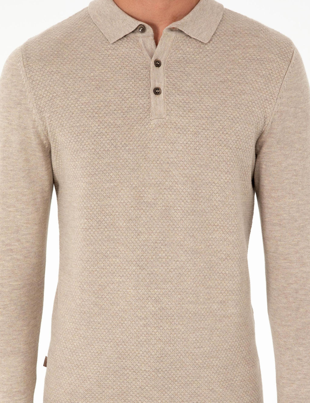 Kum Melanj Slim Fit D__meli Polo Yaka Triko Kazak - Pierre cardin фото 6