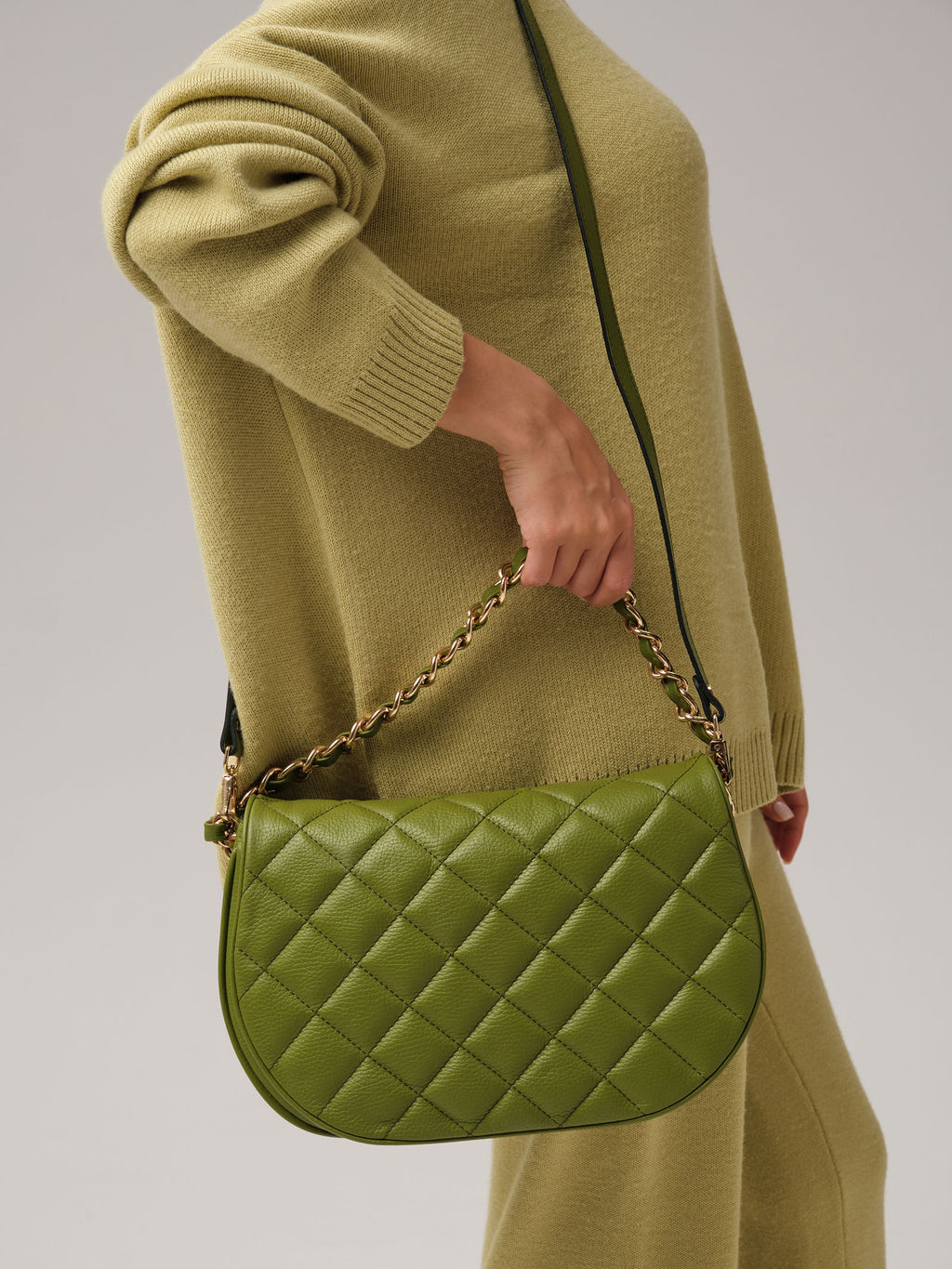 Кожаная сумка Azaro 30788 зеленый бамбук