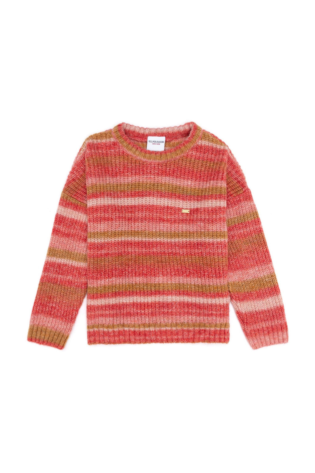 U. S. Polo Assn Свитер с круглым вырезом для девочек с цветком граната - U.s. polo assn фото 4