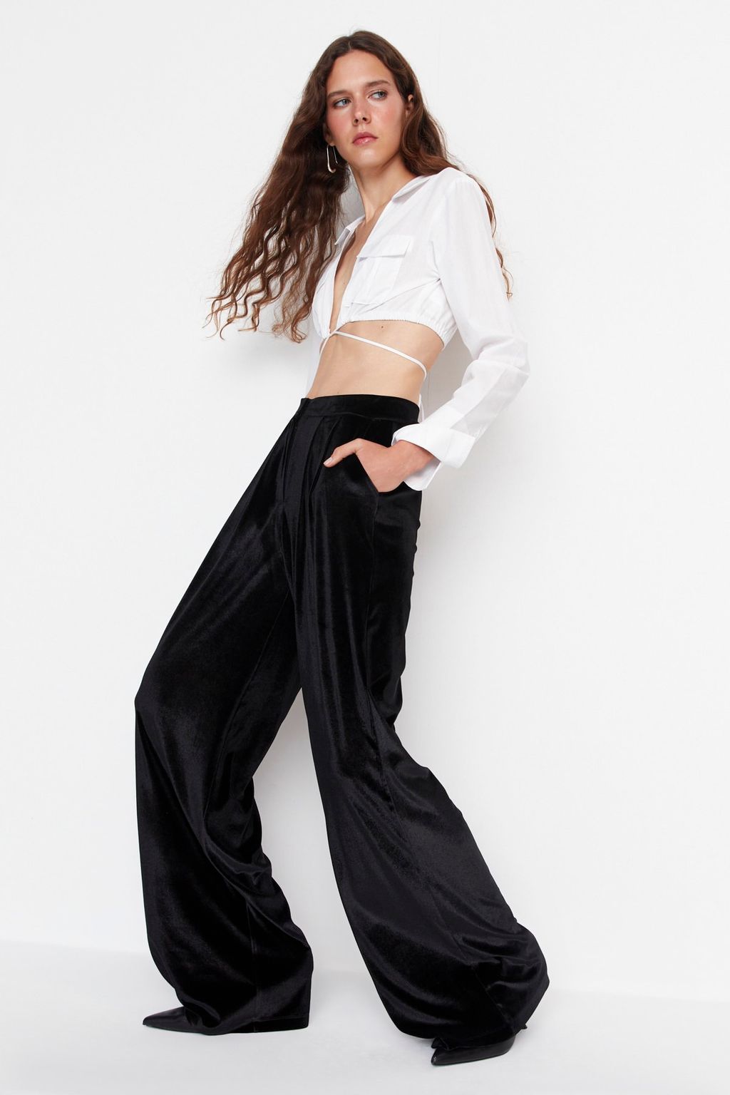 TRENDYOLMILLA Limited Edition Haki Kadife Pantolon TPRAW23PL00017  фото 9