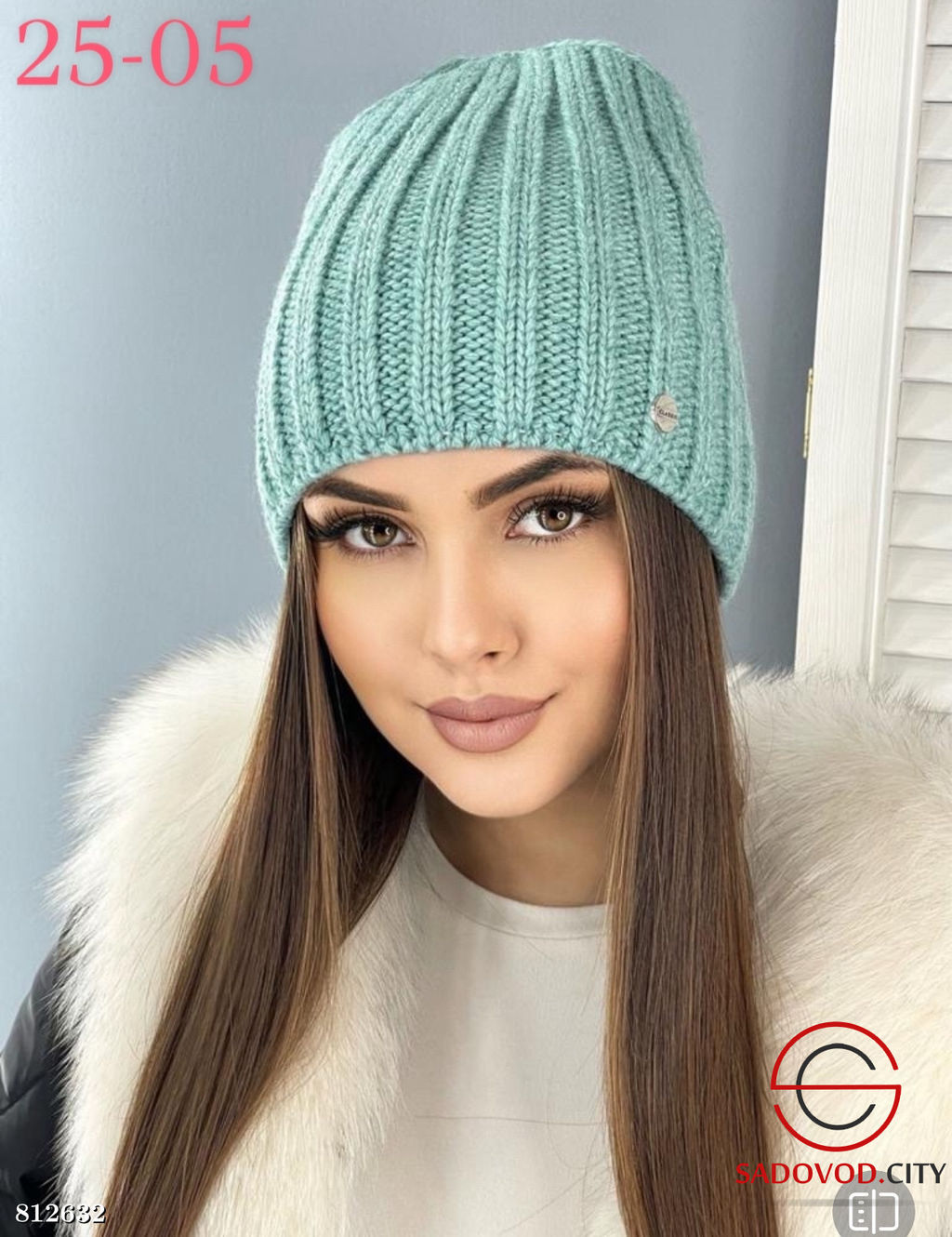 Шапка зимняя женская на флисе