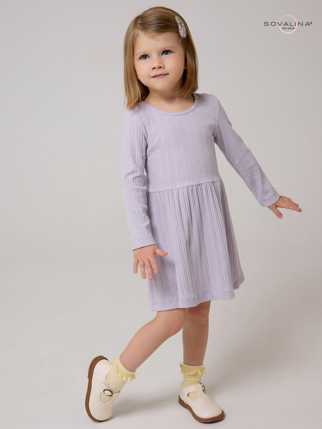 Платье Эля косичка лаванда - Sovalina фото 15