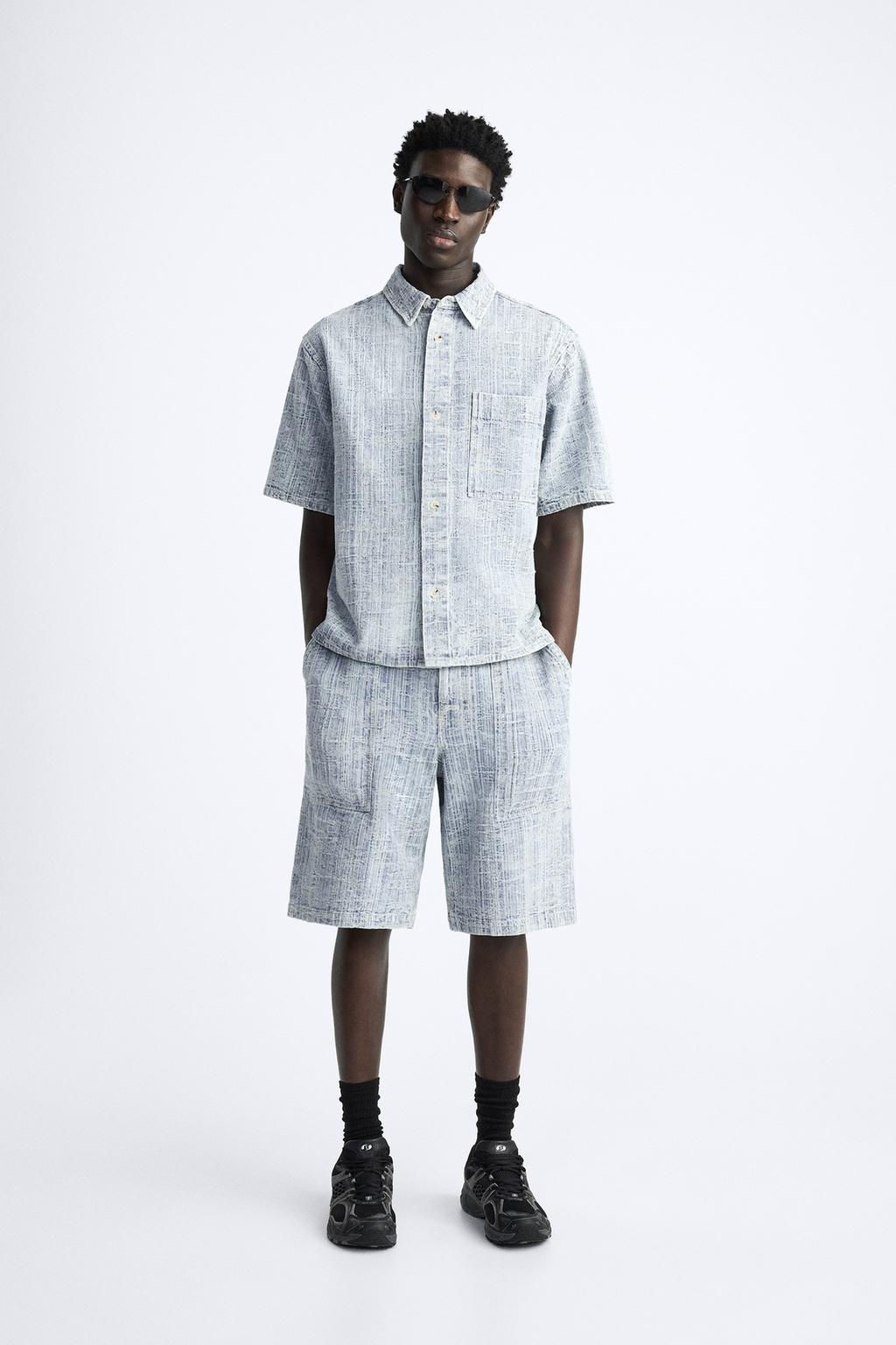 JACQUARD DENIM SHIRT - Zara фото 3