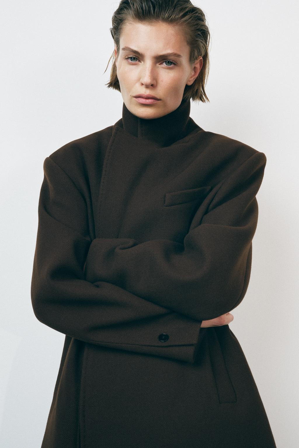 ZW COLLECTION WOOL BLEND COAT - Zara фото 2
