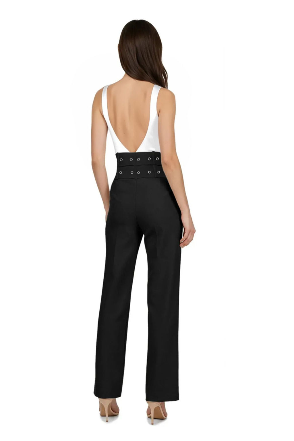 TRENDYOLMILLA Tas Cift Kemer Detayl? Dokuma Pantolon TPRSS25PL00000 фото 7