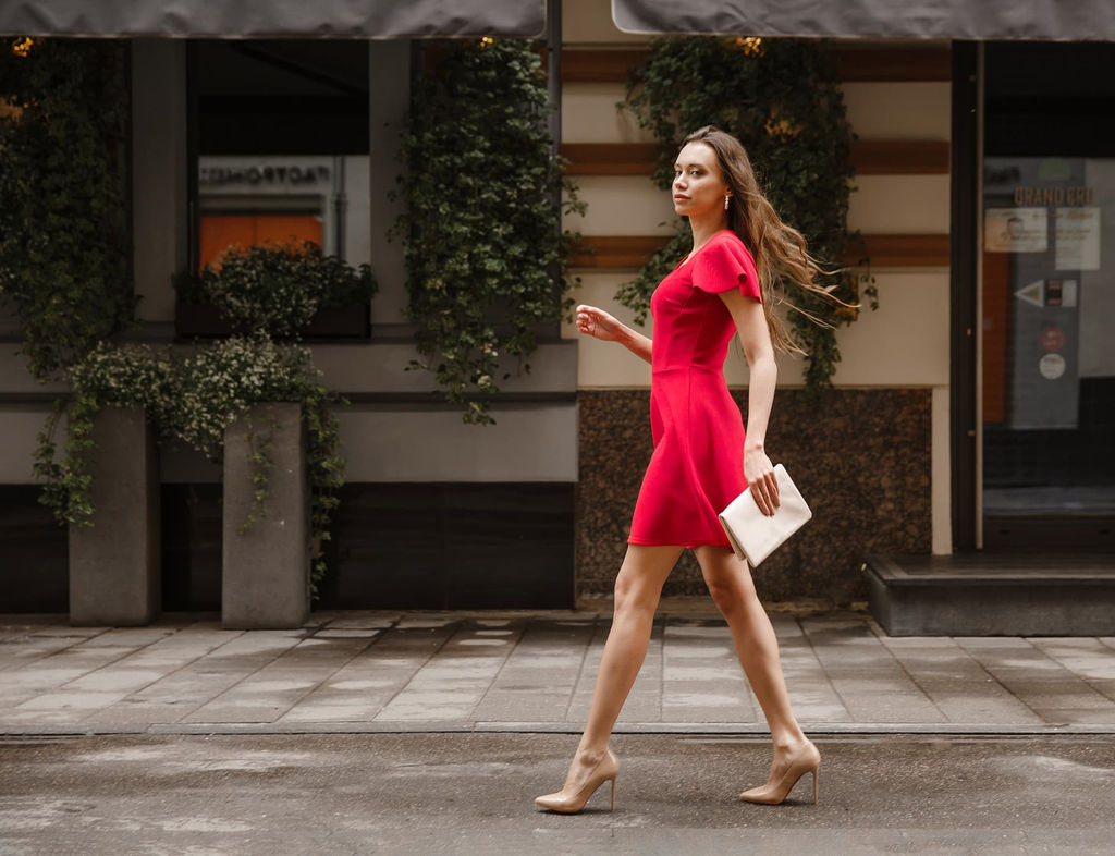 Платье мини брусничный - Donna saggia фото 5