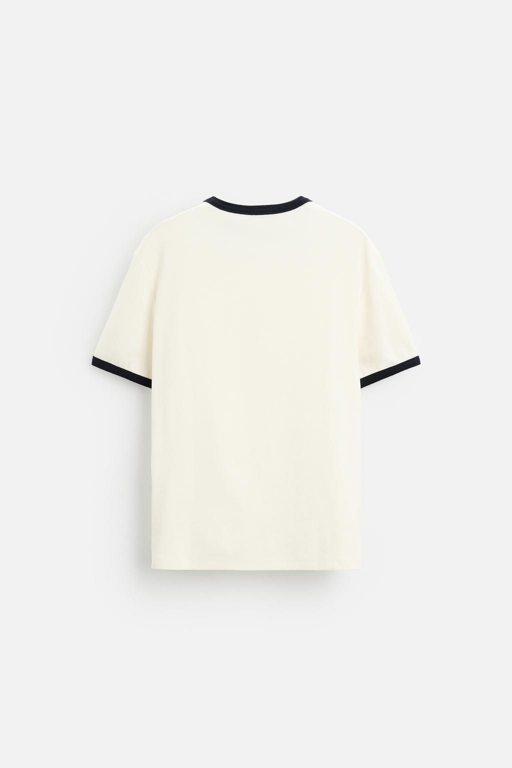 BASIC CONTRAST RIB T-SHIRT - Zara фото 15