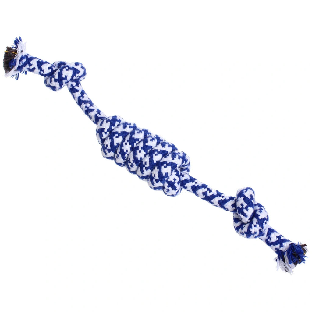 Цена за 6 шт. Игрушка - канат для собак мелких и средних пород "НЕСКУЧАЙКА", цвет синий, 27см / 40гр (лейбл)