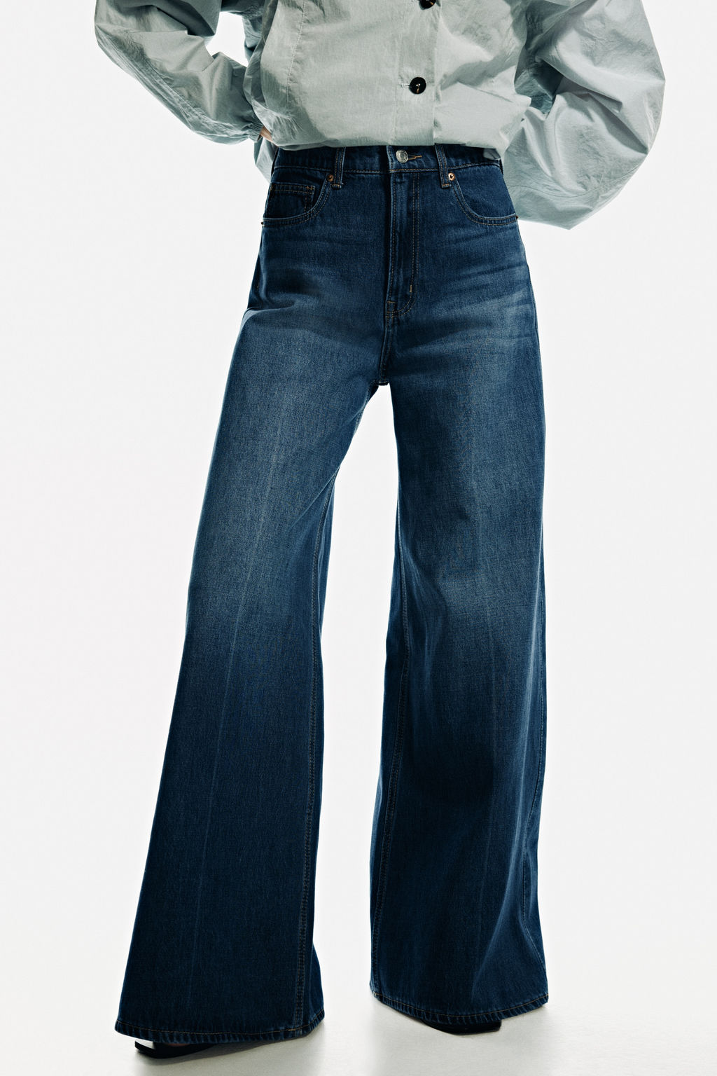 Super Wide High Waist Jeans - H&m фото 6