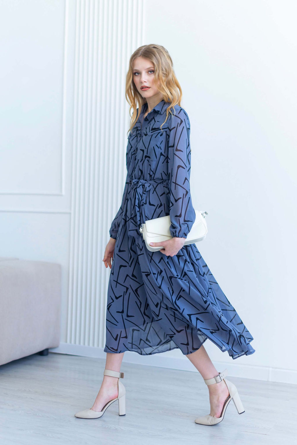 Платье Кэсси (серо-голубой) - Nadi bordo фото 2