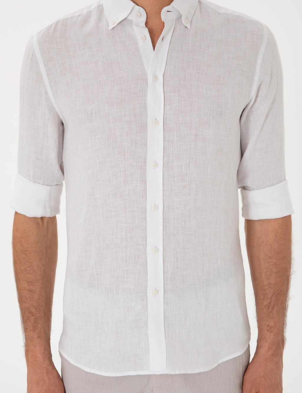 Beyaz Slim Fit Uzun Kollu G_mlek - Cacharel фото 6