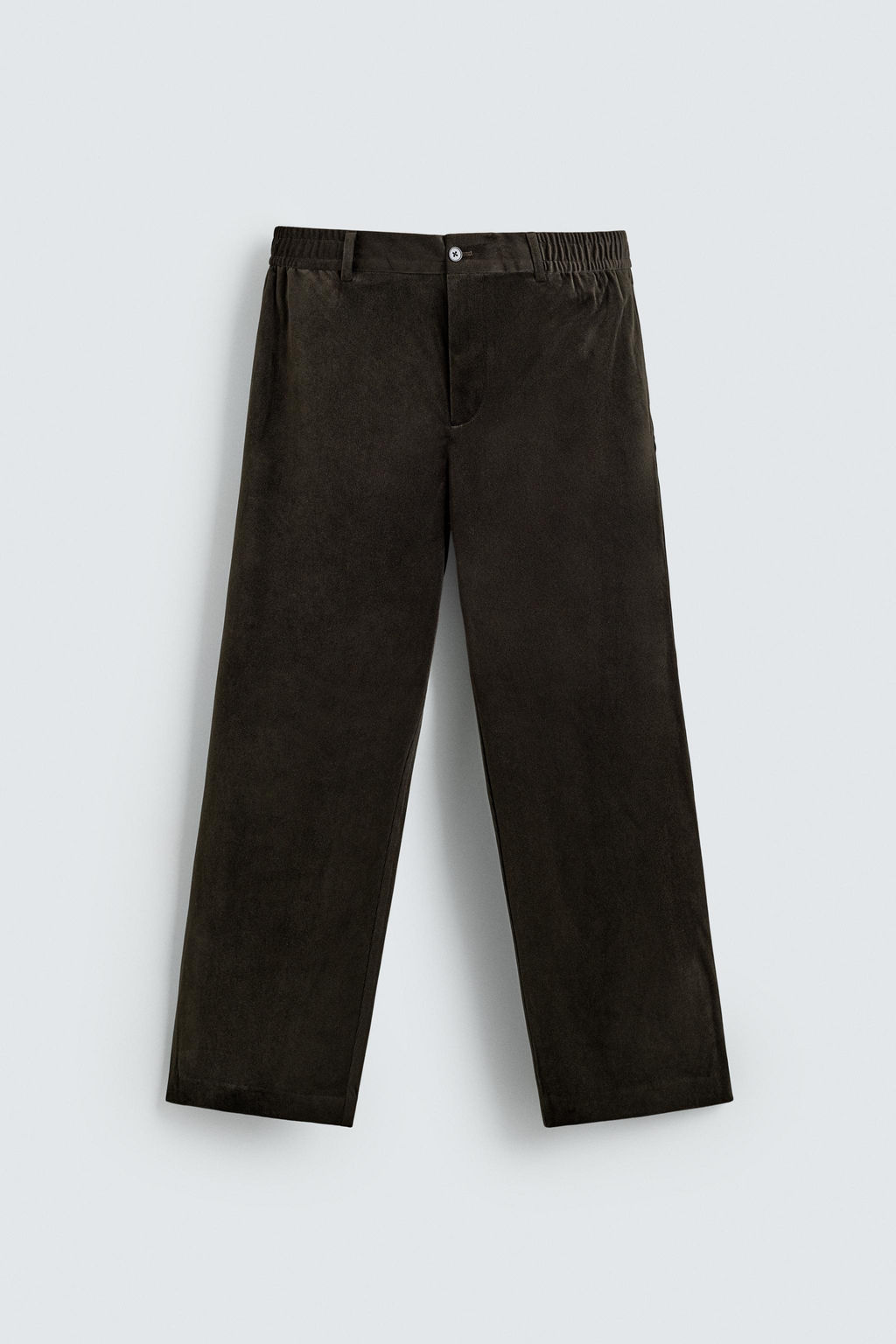 TEXTURED VELVET TROUSERS - Zara фото 5