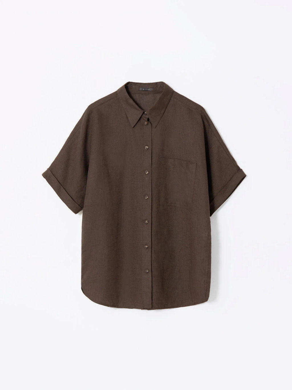 Рубашка однотонная - Emka фото 5