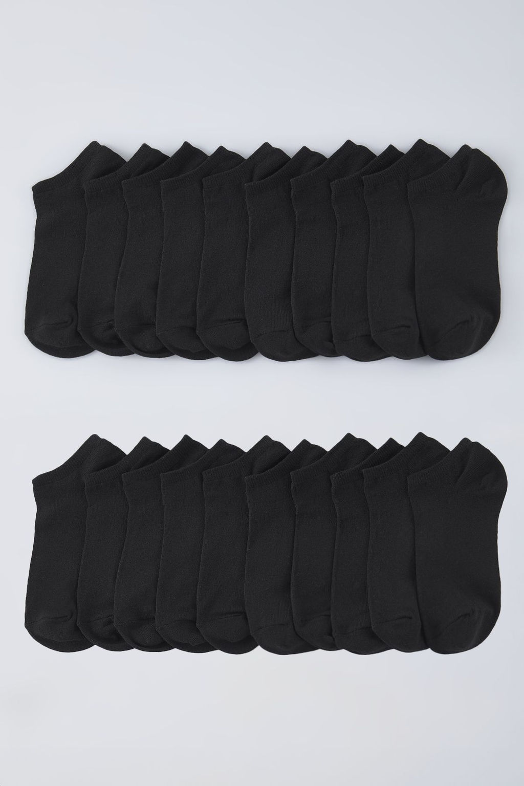 TRENDYOL MAN Siyah-Beyaz Unisex 20li Pamuklu K?sa Boy/Gorunmez/Patik Corap TMNSS25CO00018