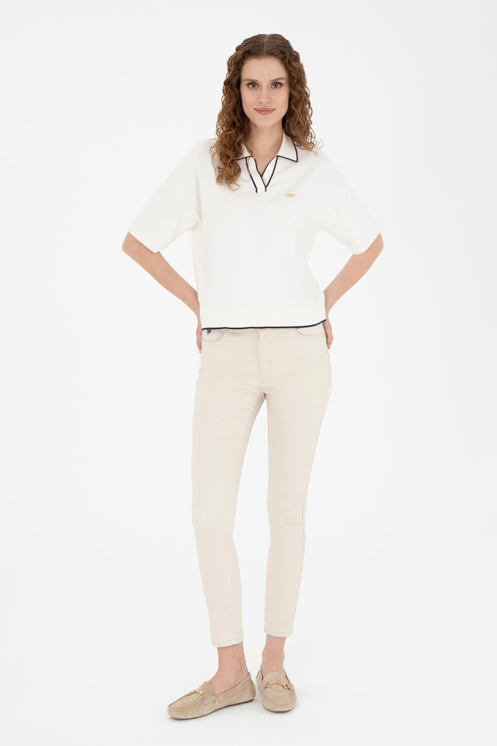 Женский кремовый свитер - U.s. polo assn фото 11