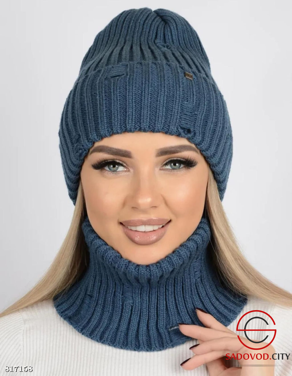 Шапка женская зимняя вязанная - Bruno фото 7