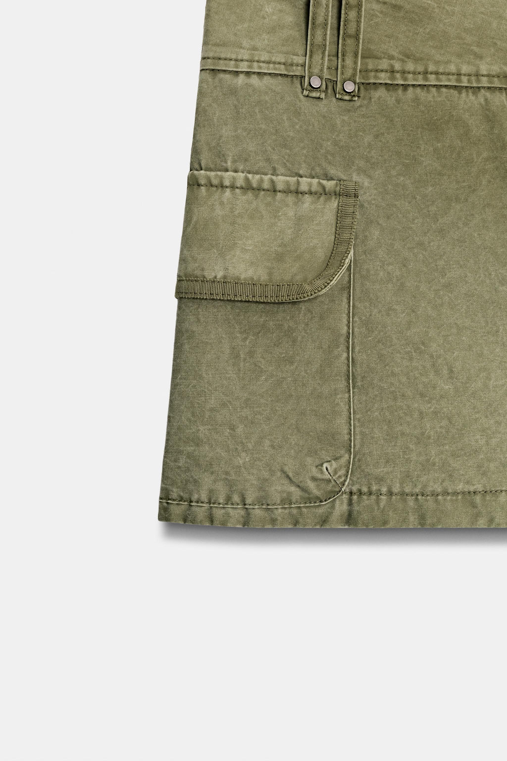 FALDA PANTAL?N BOLSILLOS / Khaki oscuro - Zara фото 9