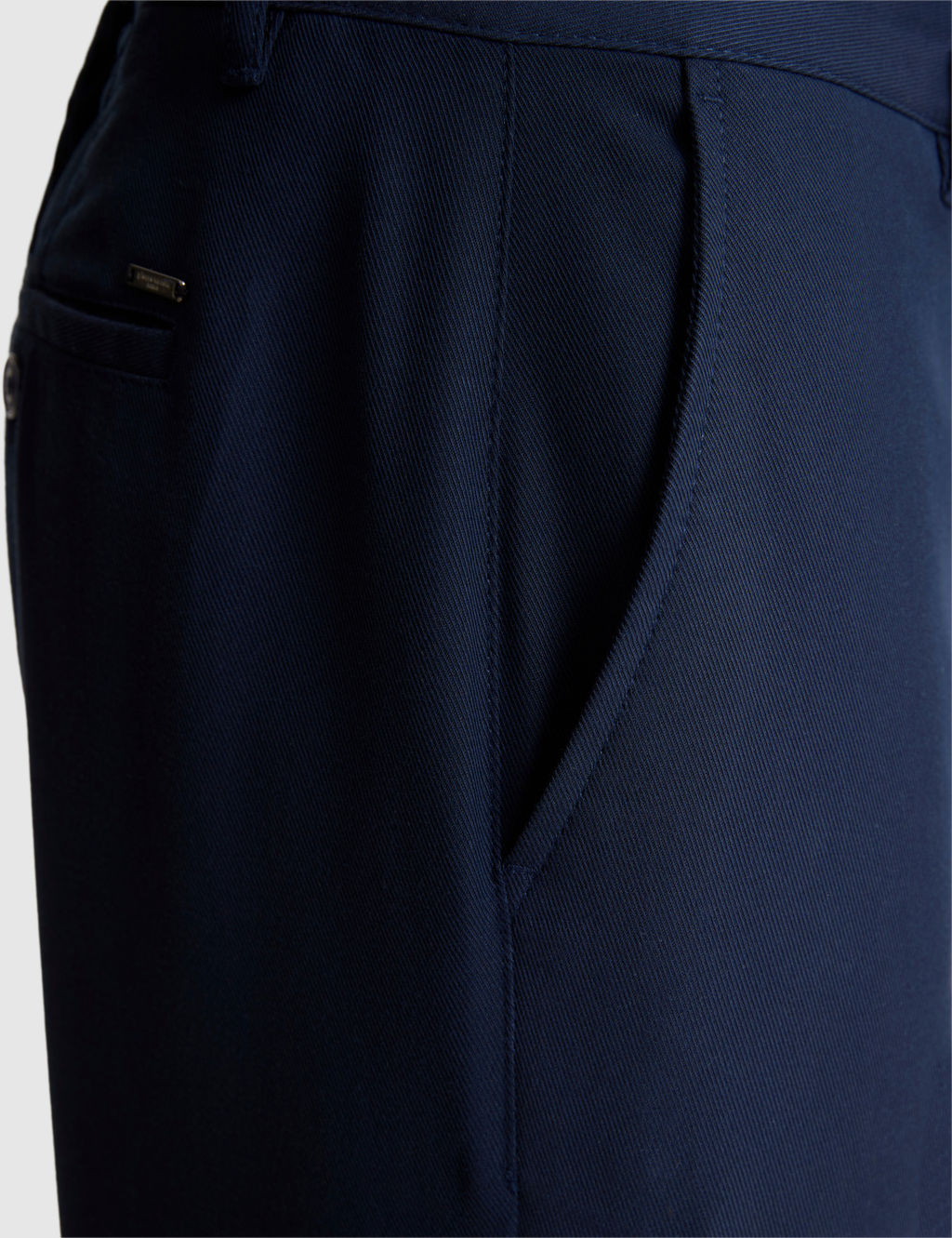 Lacivert Slim Fit Dokuma _ort