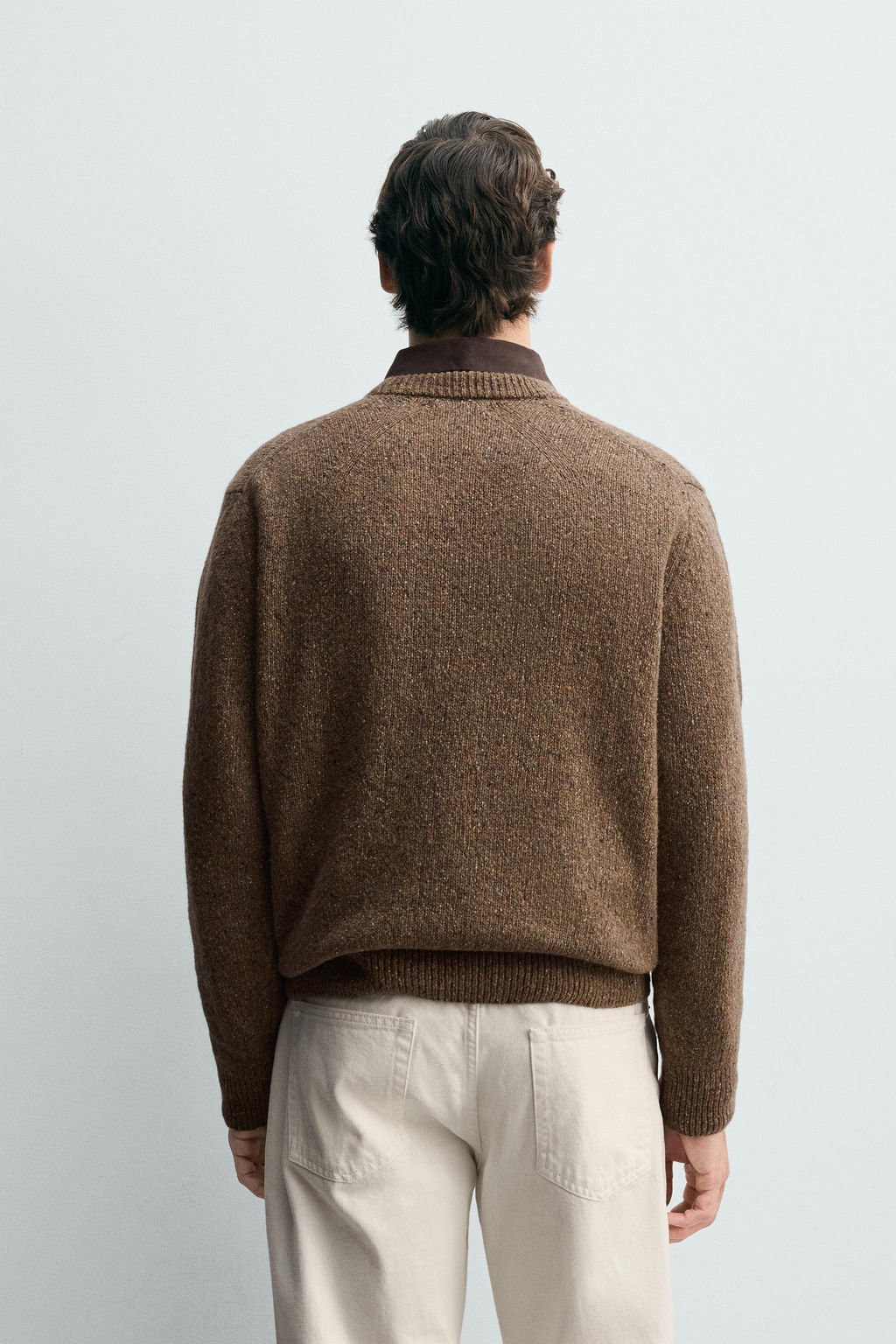 WOOL BLEND BUTTON-UP JUMPER - Zara фото 3