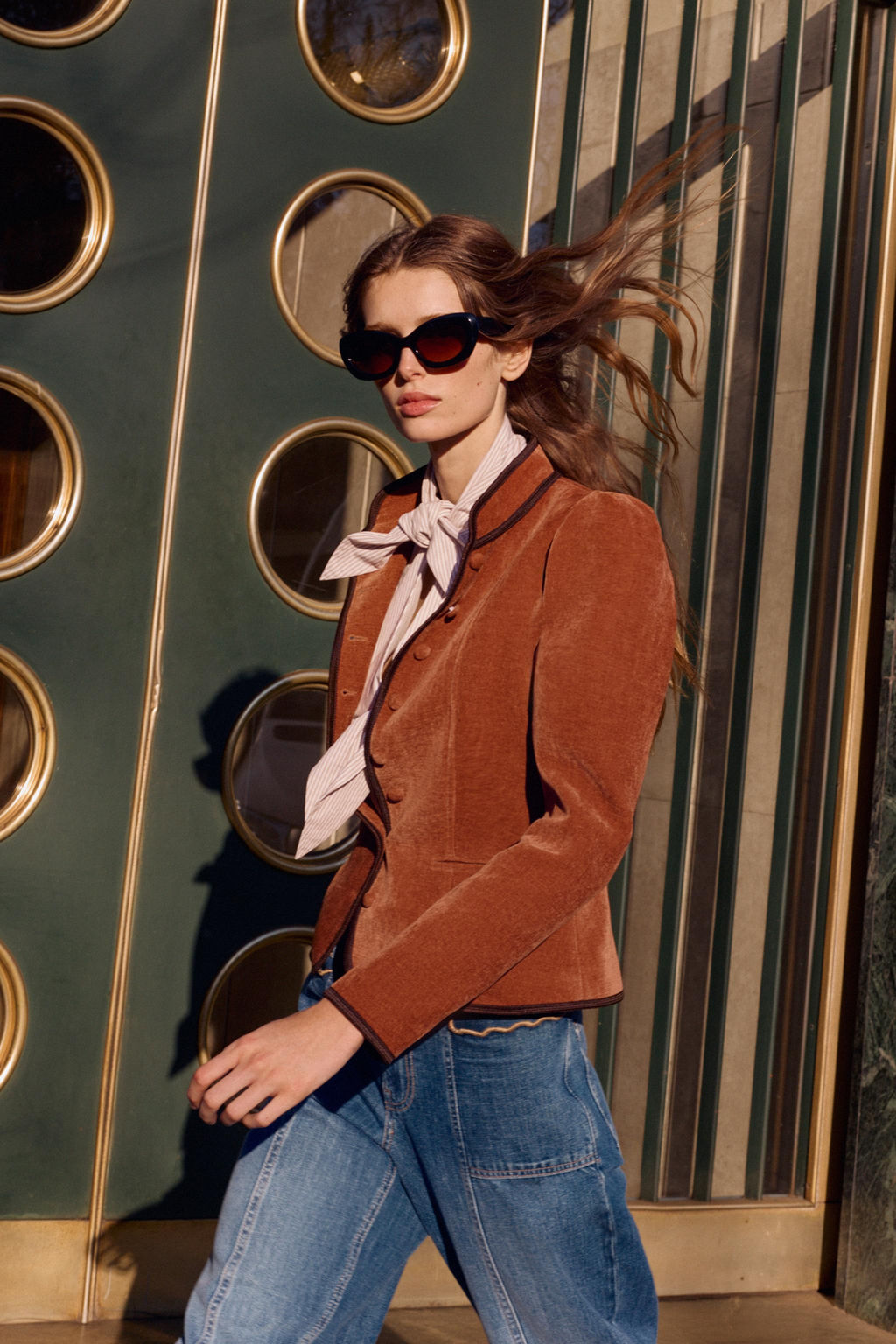 BLAZER VIVOS CONTRASTE / Naranja quemado - Zara фото 7