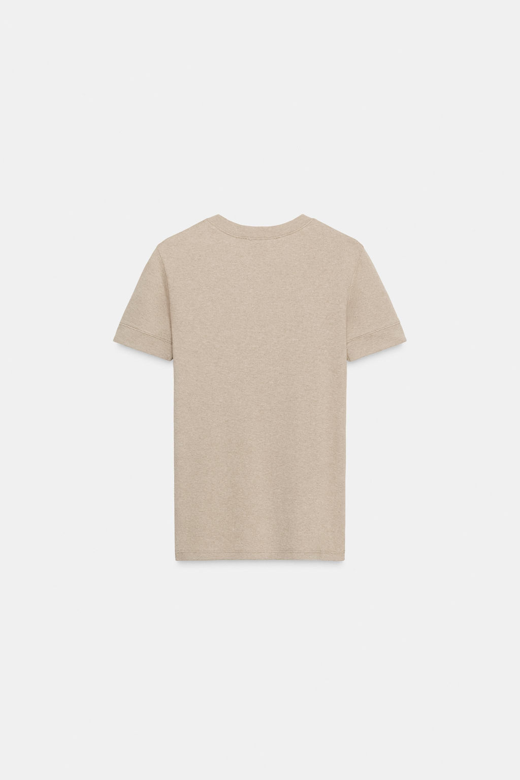 CAMISETA MINIMAL MANGA CORTA / Beige vigor? - Zara фото 7