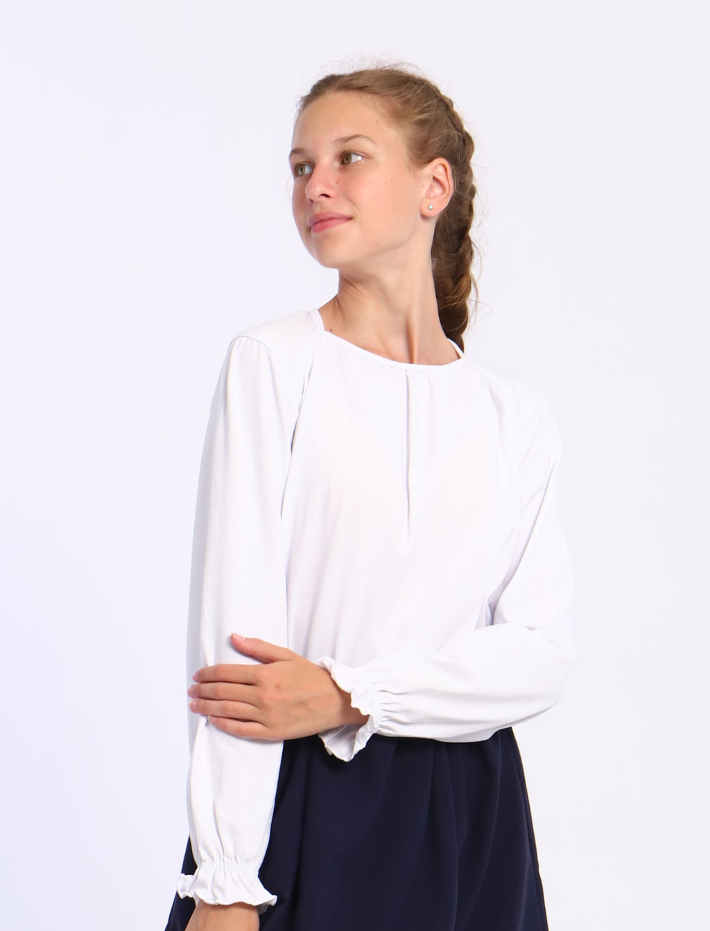 Лонгслив Анечка серо-голубой Ладошки  фото 29