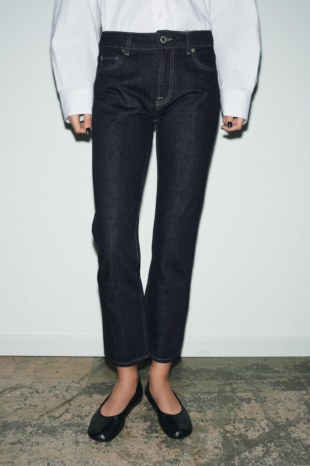 ZW COLLECTION CIGARETTE MID-WAIST JEANS - Zara фото 10