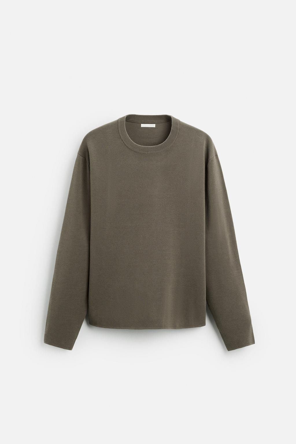 COTTON BLEND TEXTURED SWEATER - Zara фото 14