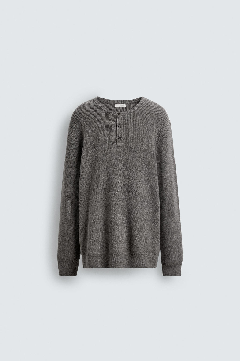 RIBBED BUTTON-NECK JUMPER - Zara фото 7