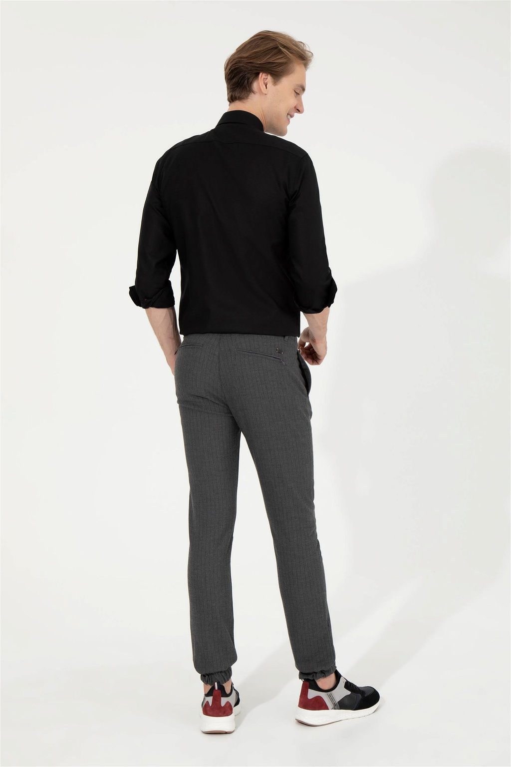 Мужские серые брюки из плотной ткани - U.s. polo assn фото 4