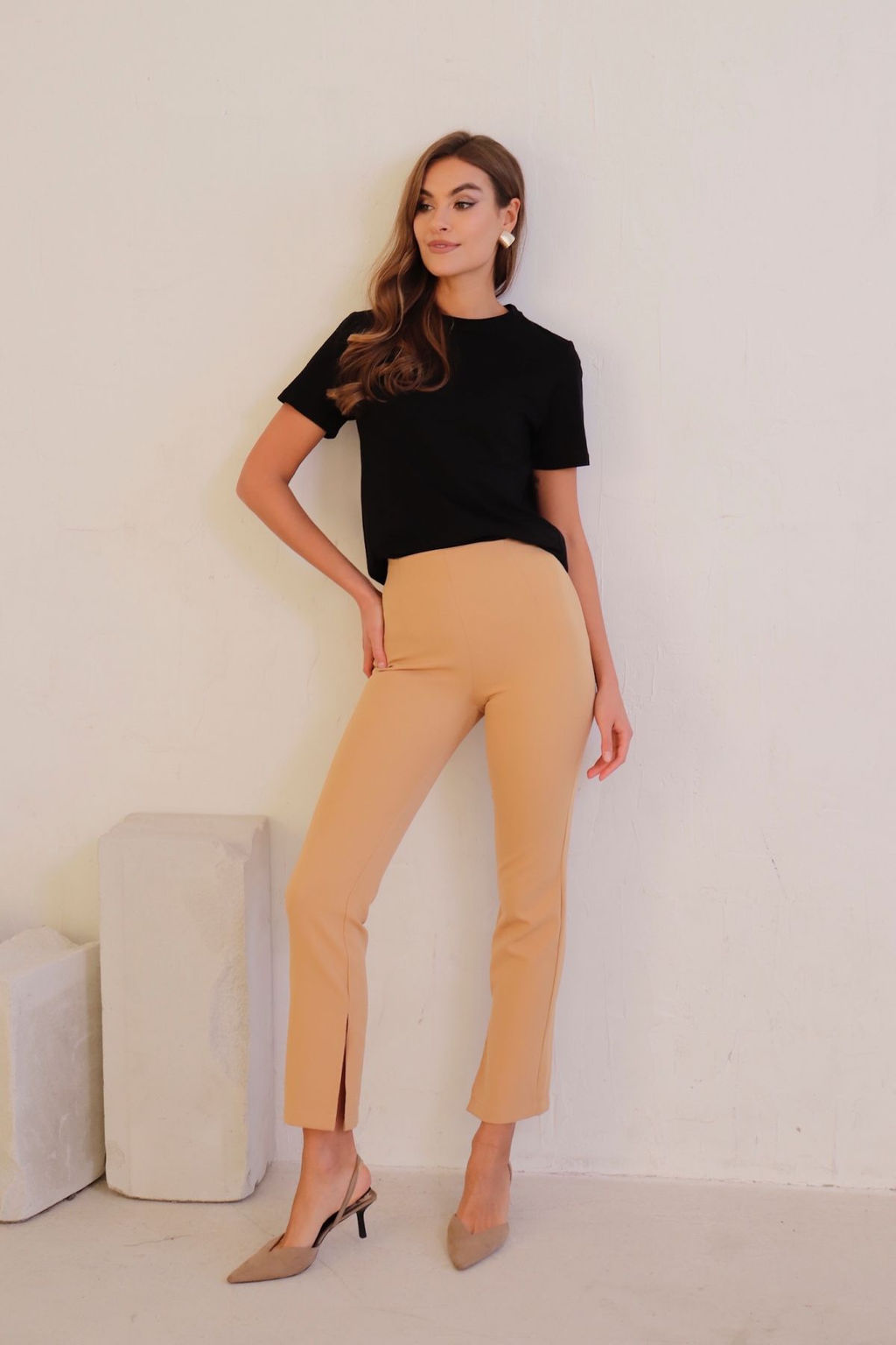 11177 Брюки песочные на невысокий рост - Martichelli фото 8