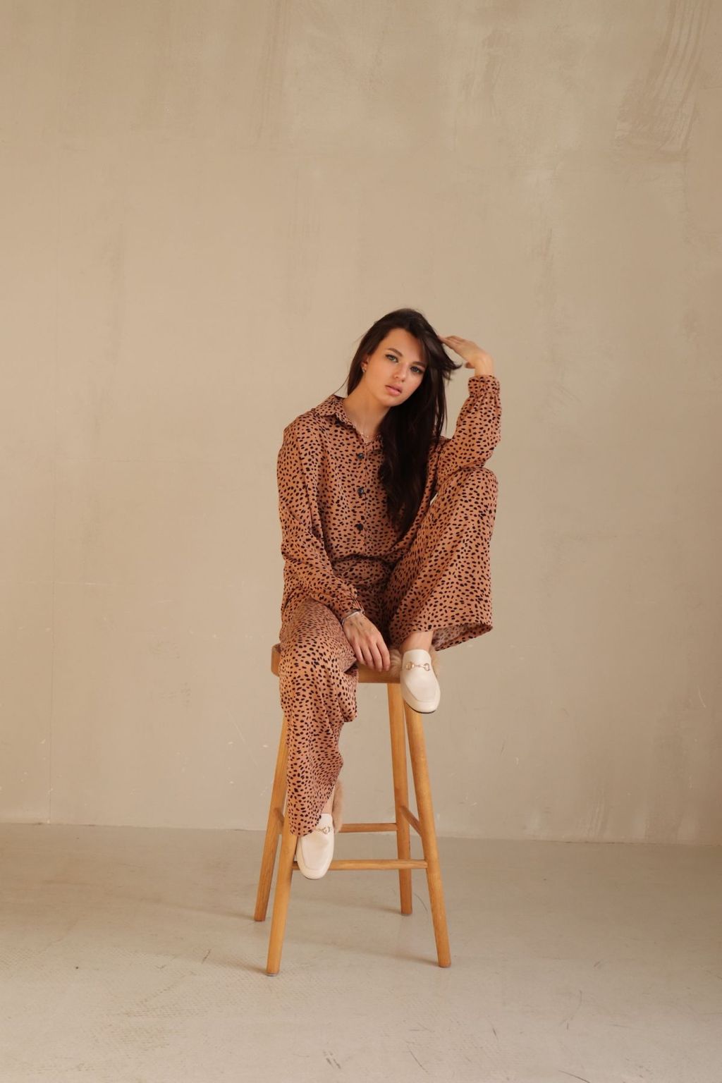 7002 Костюм летний кофейный с пятнышками - Martichelli фото 14