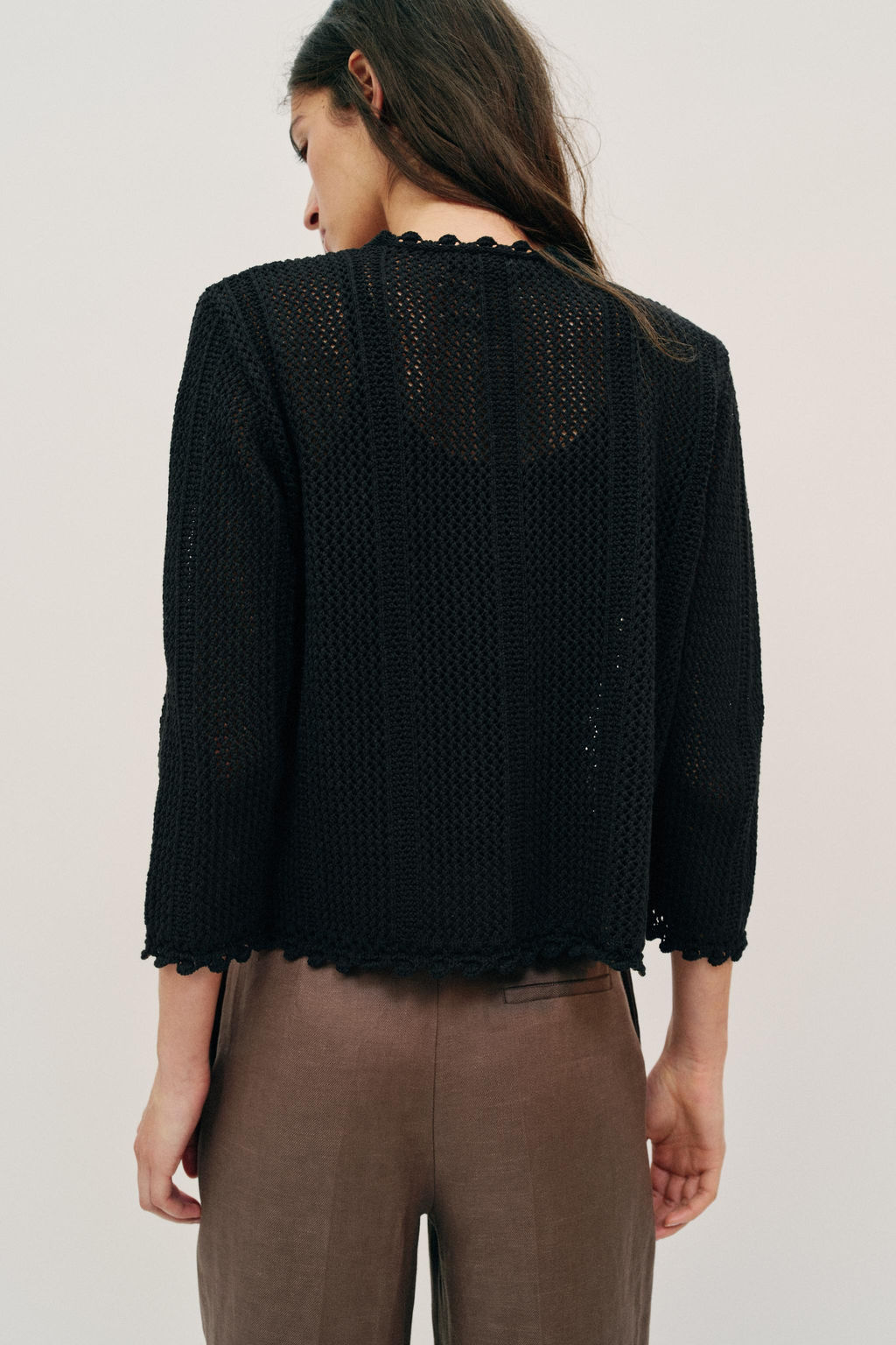 CHAQUETA PUNTO POINTELLE / Negro - Zara фото 3