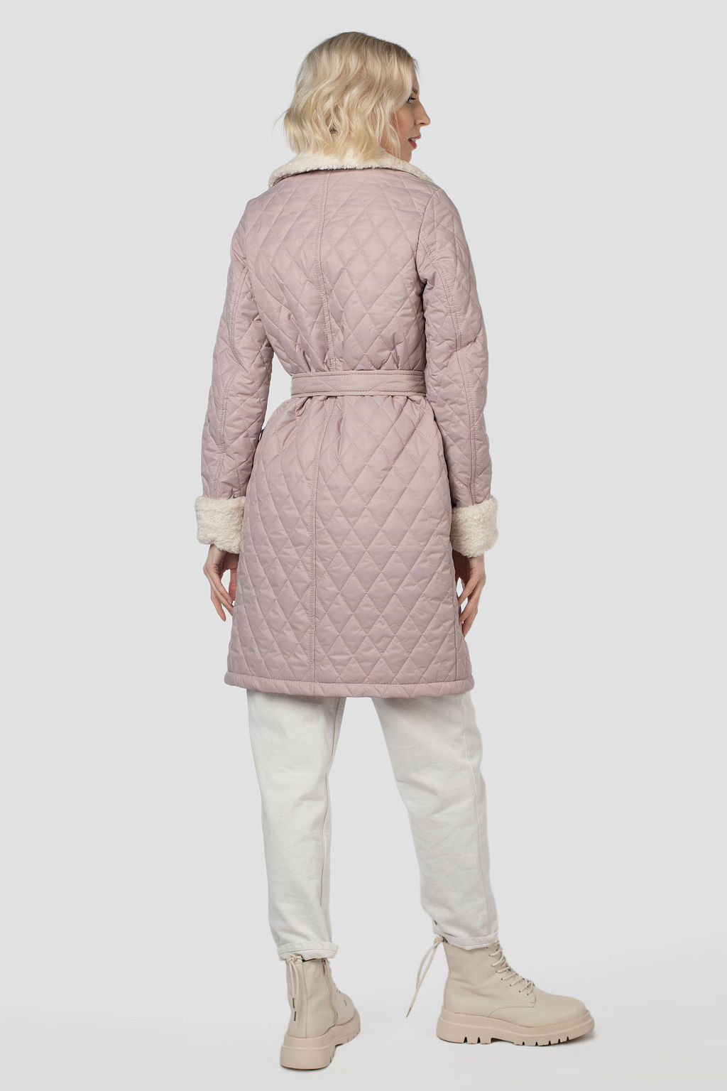 Пальто женское демисезонное(пояс) - El podio фото 5