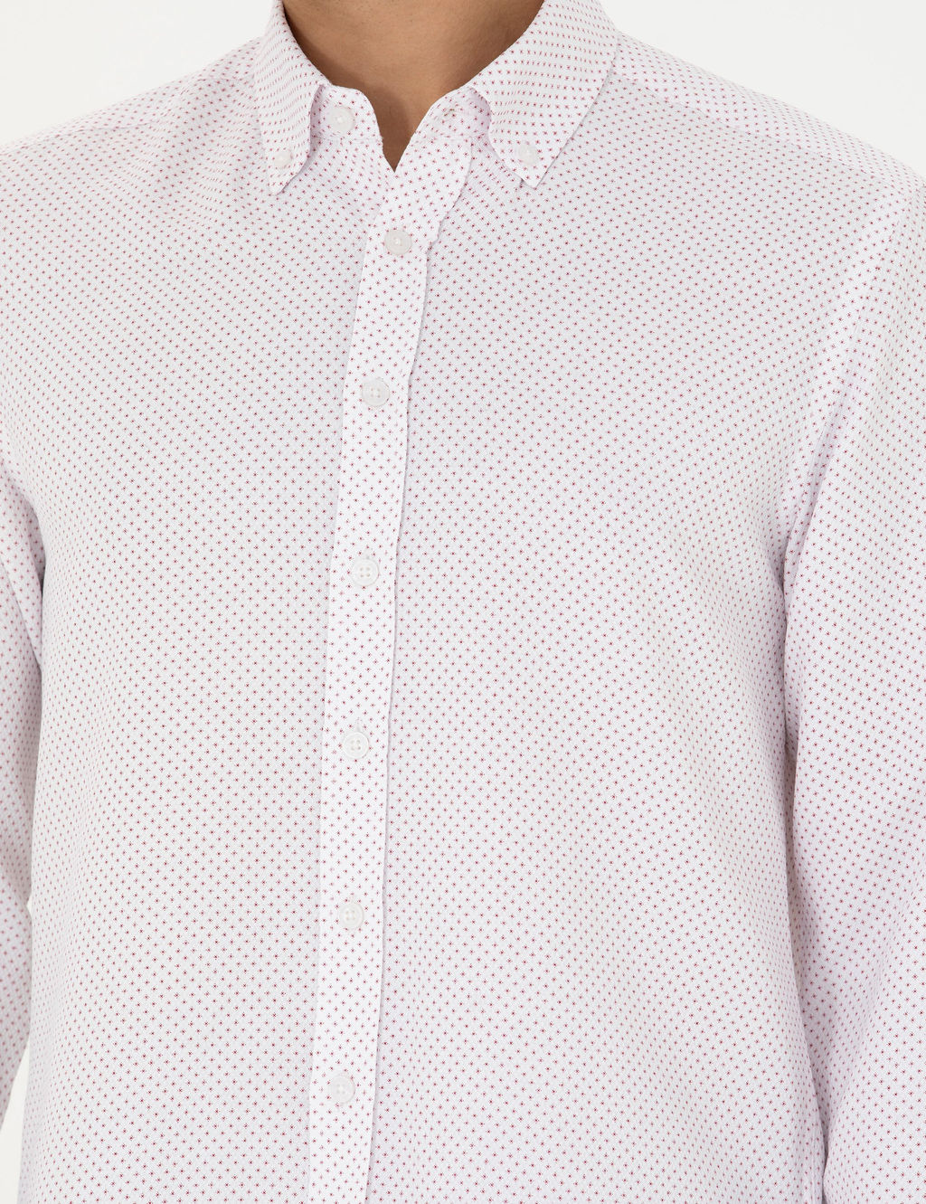 Bordo Slim Fit Uzun Kollu G_mlek