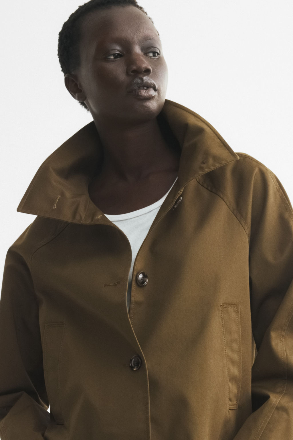 Chaqueta de sarga con cuello chimenea - H&m фото 5