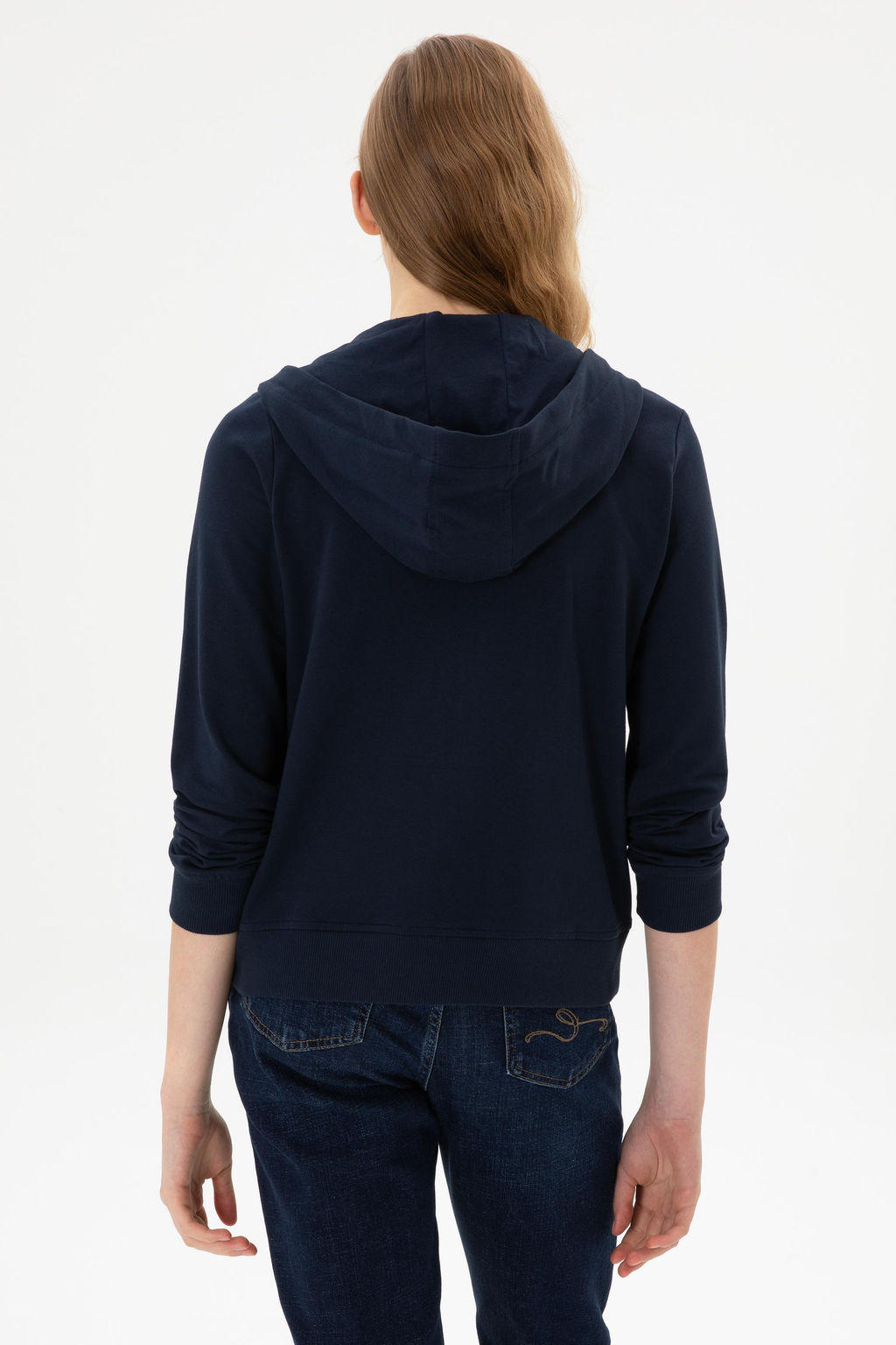 Kad_n Lacivert Sweatshirt Sepette S_rpriz _ndirim - U.s. polo assn фото 5