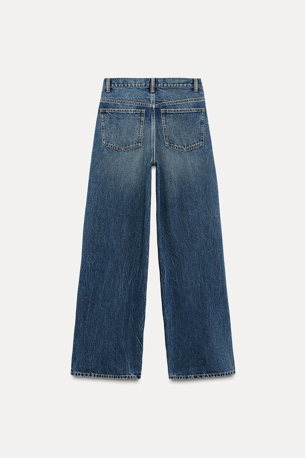 HIGH-WAIST TRF WIDE-LEG JEANS - Zara фото 9